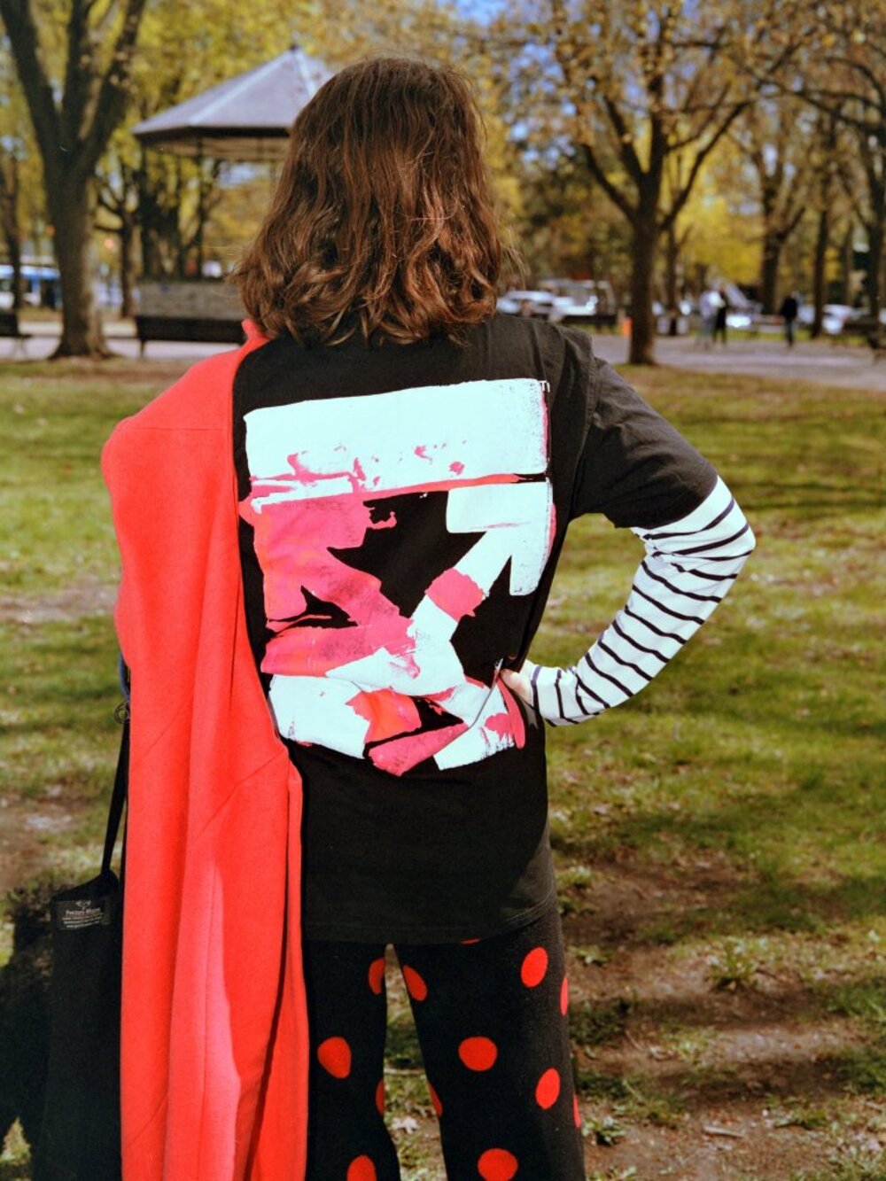 Off-White Acrylic Arrow S/s T Shirt Black Fuchsia